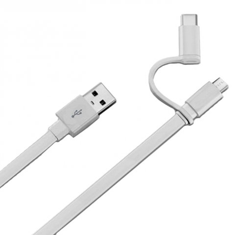 Huawei kabel AP55S USB-MicroUSB+ wtyk typ-C kolor: turkus